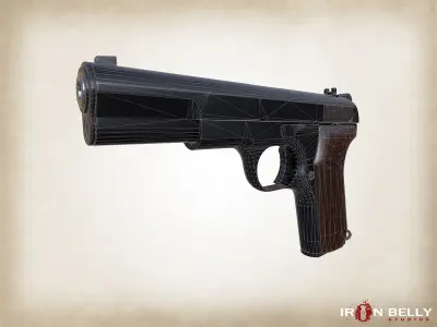 AAA FPS TT-33 Pistol Low-poly 3D model