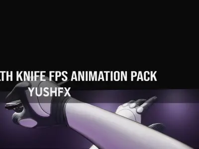 Stealth Knife FPS Animation Pack 3D model