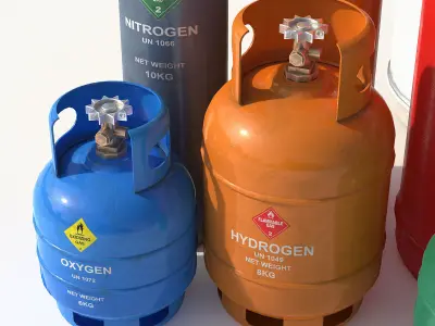 Gas Cylinders 3D model