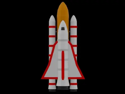 Low Poly Space Shuttle Free low-poly 3D model