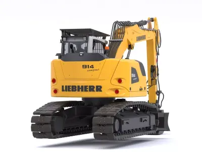Liebherr Crawler Excavator R914 Compact 3D model