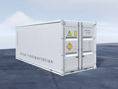 Shipping Container 20 ft 10 ft 5ft 3D model 3D model