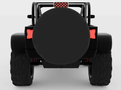 Jeep car Free 3D model by 3DprojectX