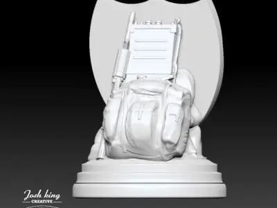 2nd Infantry Division Desktop Monument 3D print model