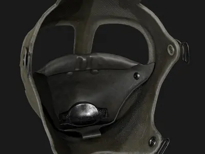 XM28 Gas Mask Low-poly 3D model