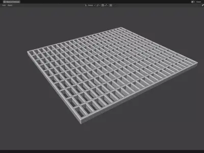 Steel Grating Flooring 2 3D print model