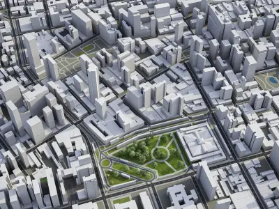 Curitiba Low-poly 3D model