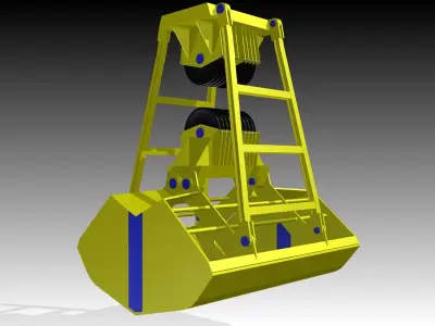 Clamshell buckets 3D model