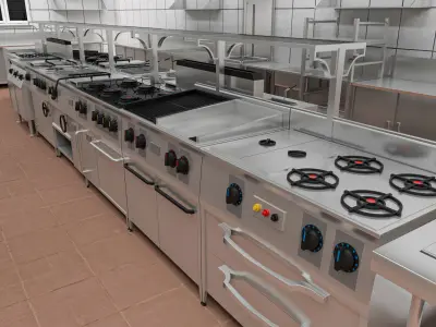 Commercial Kitchen 6 3D model by DD-Creative