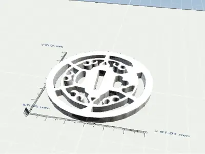 tsuba circular logo Free 3D print model
