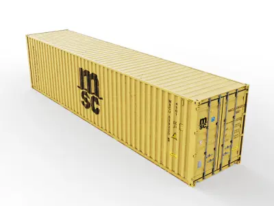 40 feet  High Cube MSC shipping container  3D model
