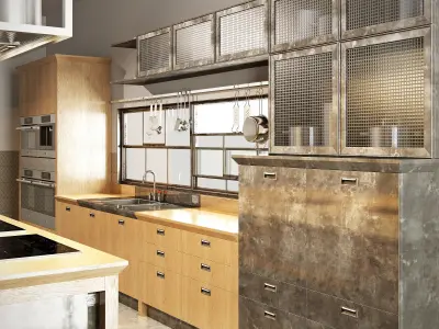 Scavolini diesel social kitchen type 001 3D model