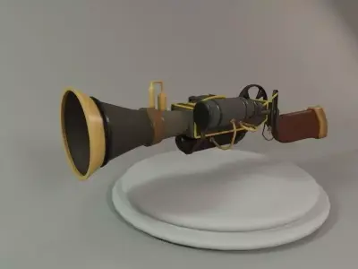SteamPunk Shotgun Cartoon 3D model