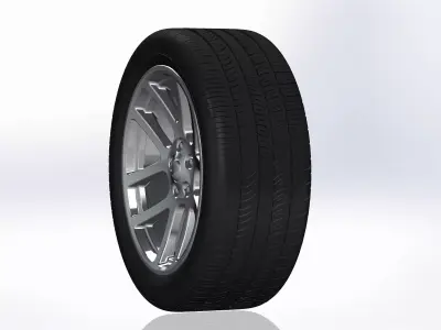 Wheels 22inch for scale model of Dodge Ram SRT-10 2003 3D print model