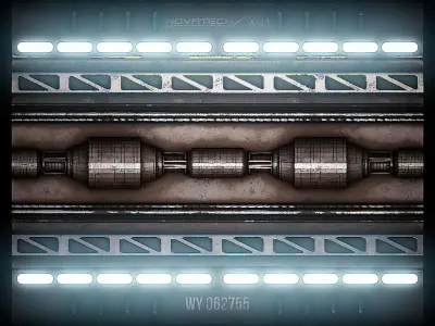 PBR Sci-Fi Texture Pack 05 Low-poly 3D model