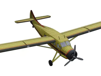 de Havilland Canada DHC-3 Otter Low-poly 3D model