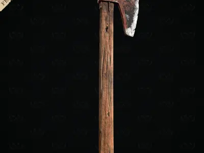 Felling Axe Antique - Diorama Miniature TableTop - Lumberjack 3D print model
