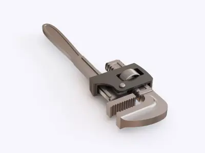 Pipe wrench 01 3D model