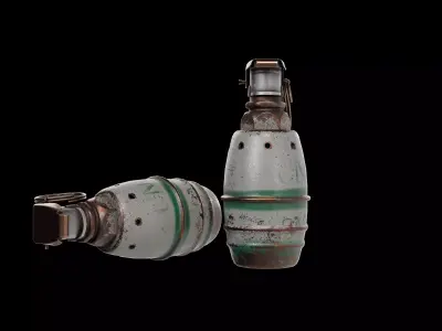 American Mk V CN Gas Grenade Low-poly 3D model