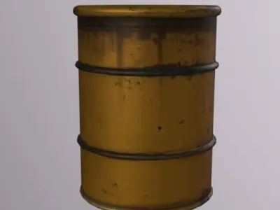 Warehouse Barrel Low-poly 3D model