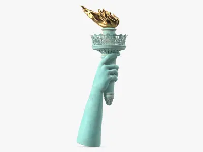  Hand Holding the Torch of Liberty 