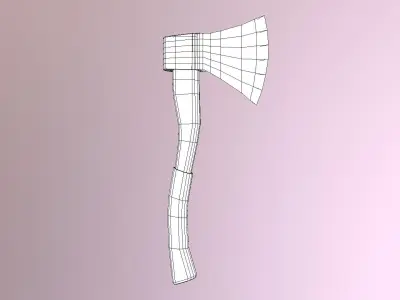 Camping Axe Low-poly 3D model purchase