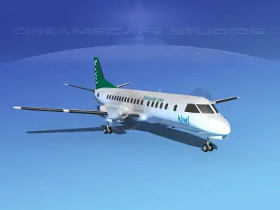 SAAB 2000 Kiwi Air 3D model