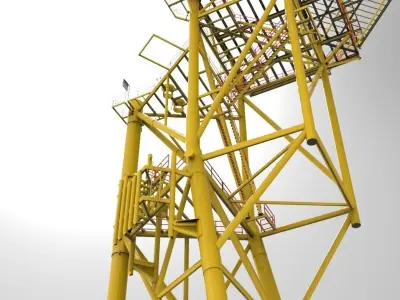 50 ft lean to Free 3D model