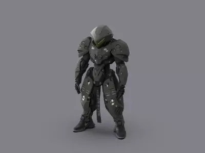 Night City Character Police 3D model