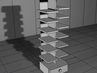 cupboard furniture Low-poly 3D model