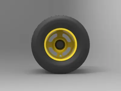 Wheel from cart 3D model