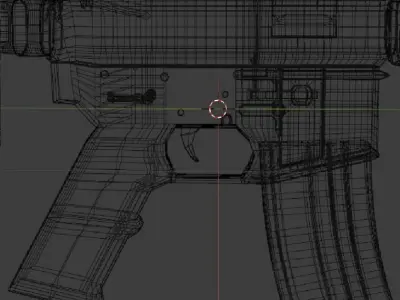 M4A4 Blender Model - R3dster 3D model