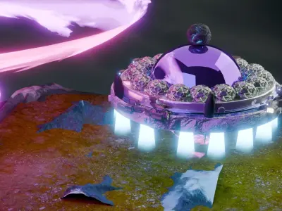 alien spaceship 3D model