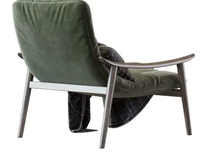 Fynn Saddle Armchair from Minotti 3D model purchase