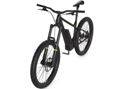 Electric Mountain Bicycle 3D model buy