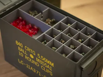 Ammo-Box Inlays for military tabletop games 3D print model