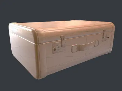 Leather Suitcase - Luggage - Leather Luggage - Leather - Bag     Low-poly 3D model