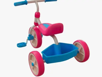 Kids Tricycle Bike 3D model