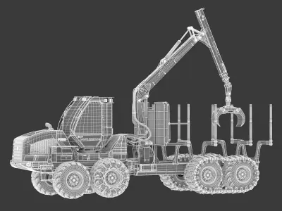 Sampo-Rosenlew FR68 Forwarder 3D model