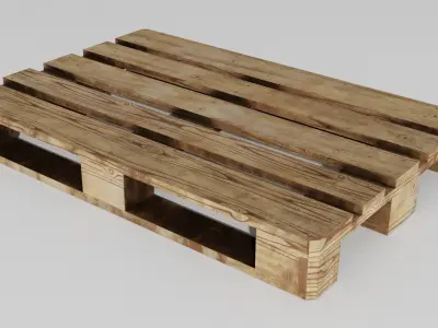 Wooden pallet 02 3D model purchase