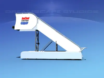Airport Stairs United Airlines 3D model