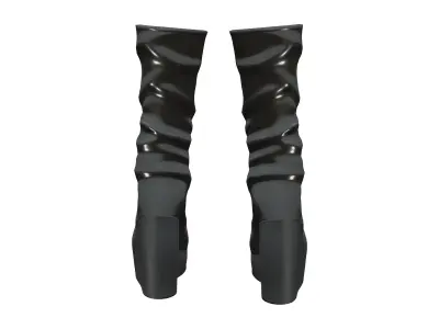 Women Camouflage Military Soldier Boots Low-poly 3D model