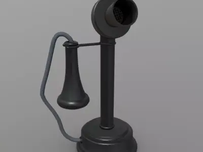 Old Phone Low-poly 3D model