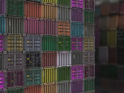 Cargo Shipping Container Free 3D model