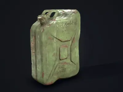 Fuel canister Low-poly 3D model