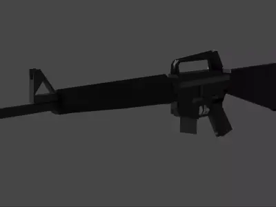 mid poly m16 Free low-poly 3D model
