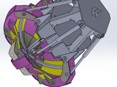 garra eletro hidraulica Low-poly 3D model