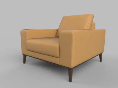 sofa chair Low-poly 3D model get