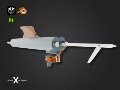 Guerrilla Sling - Speargun Low-poly 3D model
