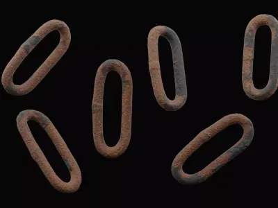 Single Chain Link Low-poly 3D model